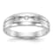 Rhodium Over 14K White Gold Lab Grown Diamond SI1/SI2, G H I, Men's Band
