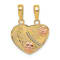 14K Two-tone MOMMY-ME Break-apart Heart Pendant
