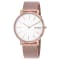 Skagen Women's Signatur White Dial, Rose Stainless Steel Watch