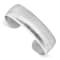 Wide Brushed Sterling Silver Cuff Bangle In Sterling Silver