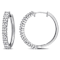 1.75ctw Created Moissanite Hoop Earrings in Sterling Silver
