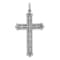 Rhodium Over 14K White Gold 1ct. Diamond Budded Cross Pendant