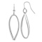 Rhodium Over 14k White Gold Textured Twisted Dangle Earrings