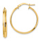 14k Yellow Gold 1" Polished Large Hoop Earrings