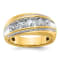 10K Two-tone Yellow Gold with White Rhodium Men's Polished and Milgrain
Diamond Ring 1.01ctw