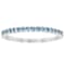Aquamarine Band Ring In Sterling Silver
