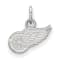 Rhodium Over Sterling Silver NHL LogoArt Detroit Red Wings Extra Small Pendant