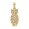 14K Yellow Gold Owl Pendant