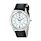 CROTON Women's Stainless Steel "Heritage" Silver Tone Watch
with Leather Strap