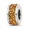 Sterling Silver Reflections Orange Double Row Preciosa Crystal Bead