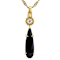 Black Spinel Pear And Lab-Created Moissanite Pendant Necklace In 18K
Gold Over Sterling Silver 2.62ctw