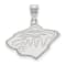 Rhodium Over Sterling Silver NHL LogoArt Minnesota Wild Medium Pendant
