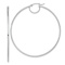 Rhodium Over 14k White Gold Polished 2 1/2" Fancy Hoop Earrings