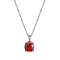Red And White Cubic Zirconia Platinum Over Silver January Birthstone
Pendant With Chain 7.23ctw