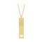 14K Yellow Gold Vertical Bar Necklace