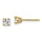 White Lab-Grown Diamond 14K Yellow Gold G-H SI Solitaire Stud Earrings 0.50ctw