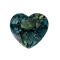 Blue-Green Sapphire Loose Gemstone Unheated 8.4x7.6mm Heart Shape 2.54ct