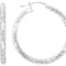 Diamond-Cut Hoop Earrings In Sterling Silver 1.0"