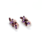 14K Rose Gold Over Sterling Silver Amethyst Round Drop Earrings