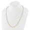 14K Yellow Gold Polished Flat Oval Link Necklace
