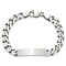 Sterling Silver Antiqued Curb Link ID Bracelet
