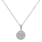 Initial W Charm Pendant Necklace In Silver-Tone
