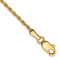 14k Yellow Gold 1.3mm Solid Diamond-Cut Rope Link Bracelet
