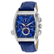 Christian Van Sant Men's Grandeur Navy Dial with Blue Accents, Blue
Leather Strap Watch
