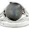 Tahitian Pearl And Topaz Ring In Sterling Silver