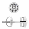 White Cubic Zirconia 14k White Gold Studs With Velvet Gift Box 1.00ctw