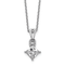 Rhodium Over Sterling Silver Polished Fancy Cubic Zirconia Link With 2
Inch Extension Necklace
