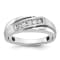 Rhodium Over 10K White Gold with Black Rhodium Men's Polished and Satin
A Diamond Ring 0.25ctw