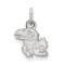 Rhodium Over Sterling Silver LogoArt University of Kansas Extra Small Pendant