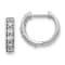 Rhodium Over 14K White Gold Lab Grown Diamond Hinged Hoop Earrings
