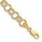 10k Yellow Gold Solid 6mm Triple Link Charm Bracelet