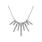 Diamond Graduated Fan Necklace In 10K White Gold 0.33ctw 18 Inch