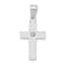 Rhodium Over 14k White Gold Diamond Cross Pendant