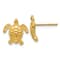 14K Yellow Gold 11mm Sea Turtle Stud Earrings
