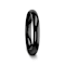 RAVEN Domed Black Tungsten Wedding Band 2mm