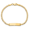14k Yellow Gold Flat Curb Link ID Bracelet