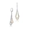 CZ Pave Drop Earrings In 14K Gold Over Brass