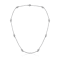 CZ Station Necklace In Sterling Silver 16 Inch