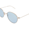 Garrett Leight Paloma Gold Prosecco Round Frame / Semi Flat Sky Layered
Mirror Lenses Sunglasses