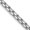 Rhodium Over 14k White Gold 3.6mm Round Box Link 22 Inch Chain