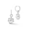 Rachel Zoe CZ Fluted Disk Charm Huggie Hoop Earrings in Rhodium Over
Sterling Silver