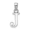 Rhodium Over 14k White Gold Polished Block Letter J Initial Pendant