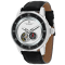 Christian Van Sant Men's Viscay White Dial, Black Leather Strap Watch