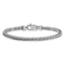 Rhodium Over Sterling Silver Polished 4.0mm Franco 8 Inch Chain Bracelet