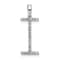 Rhodium Over 14K White Gold Diamond Letter I Initial Pendant