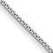 Rhodium Over 14k White Gold 0.9mm Solid Box 16 Inch Chain
